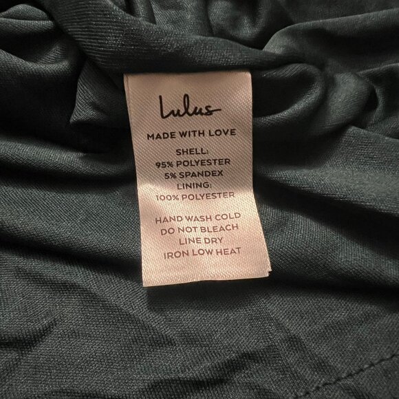 Lulu's I'm Enchanted Velvet Off-the-Shoulder Maxi Dress Holiday Green Size Large - Picture 8 of 10